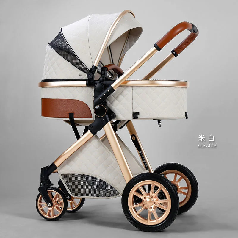 Convenient Foldable Infant Stroller with Car Seat Travel Companion Baby Trolley for Kids' Outings