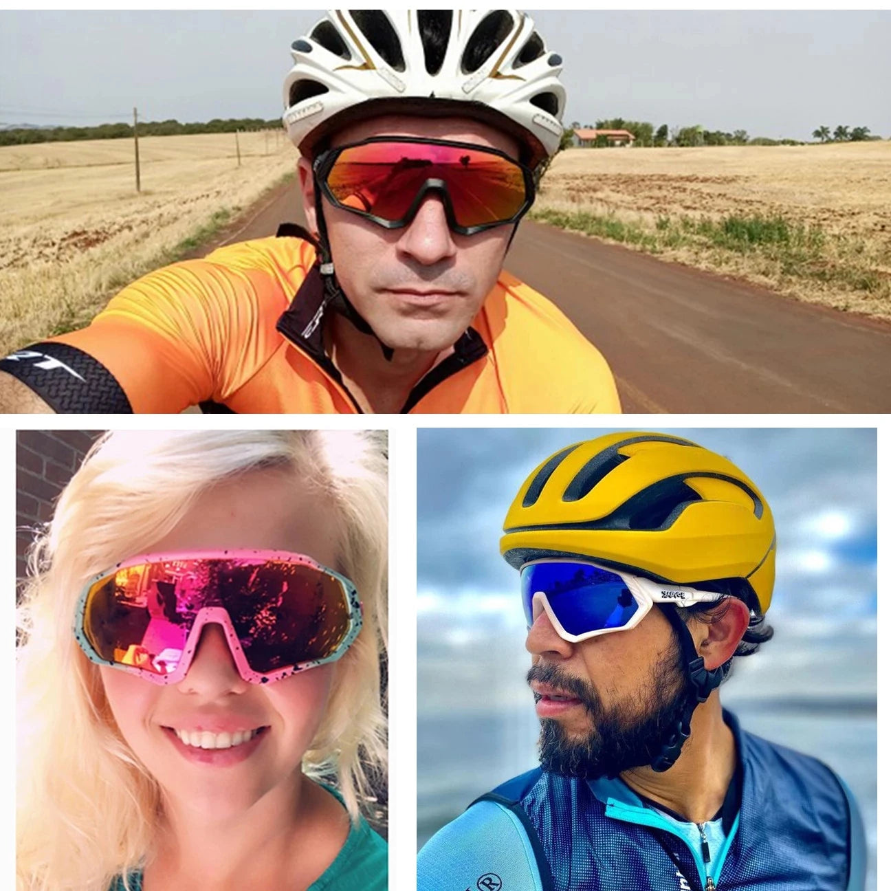 Kapvoe Cycling Sunglasses Mtb Polarized Sports Cycling Glasses Goggles Bicycle Mountain Bike Glasses Men's Women Cycling Eyewear