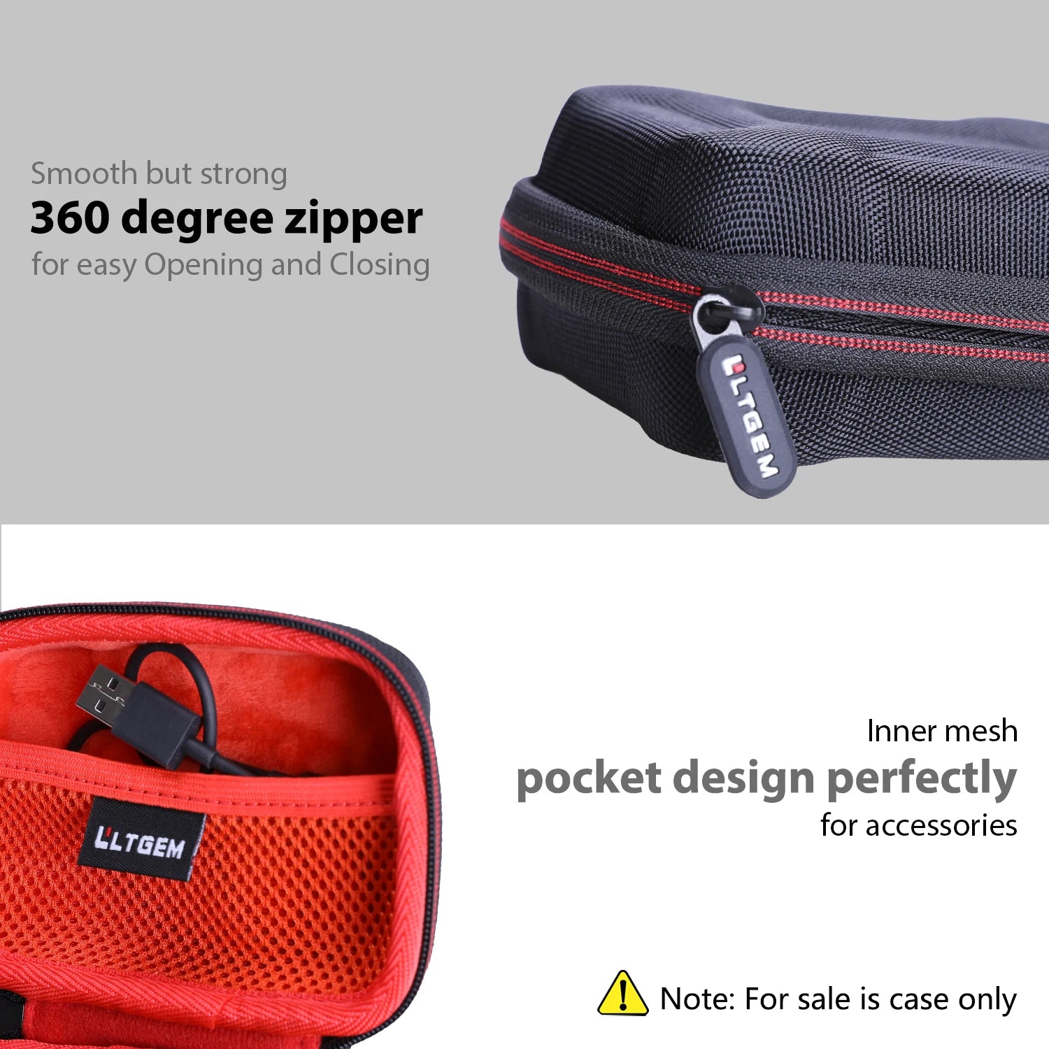 LTGEM Waterproof EVA Hard Case for JBL Go 3 Portable Speaker With Bluetooth Built-in Battery