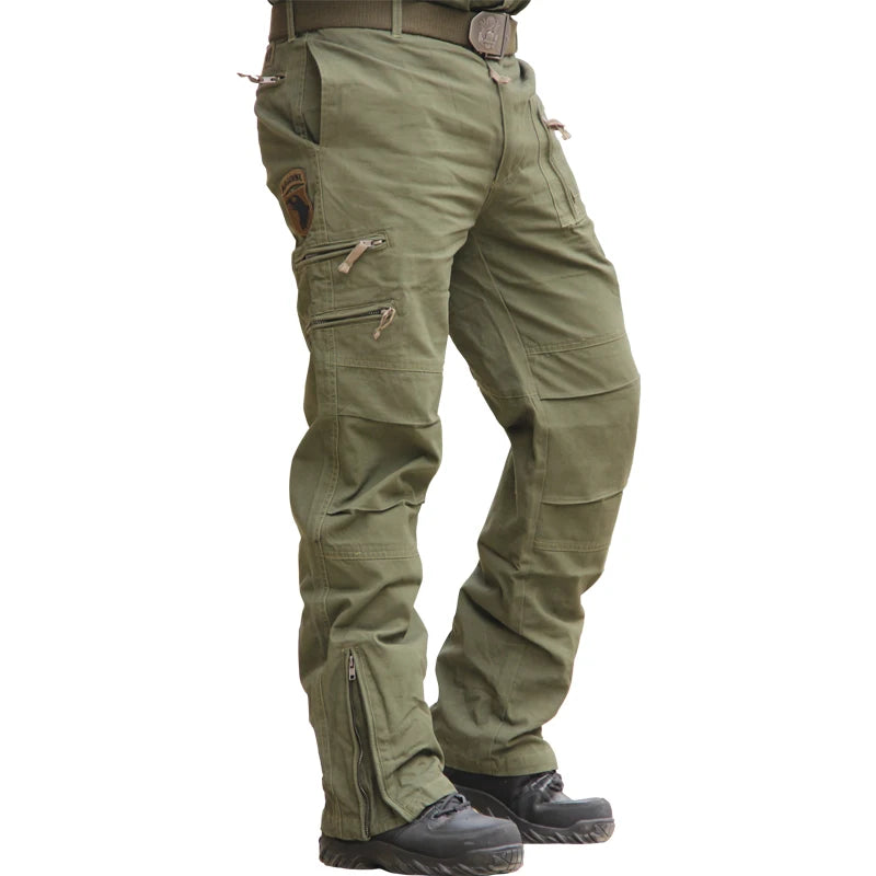 2026 Men's Cargo Pant Cotton Outdoors Tactical Pant Men Vintage Camo Green Work Many Pocket Cotton Camouflage Black Trouser