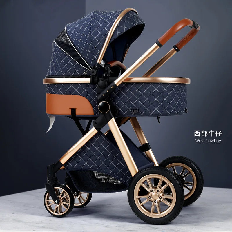 Convenient Foldable Infant Stroller with Car Seat Travel Companion Baby Trolley for Kids' Outings