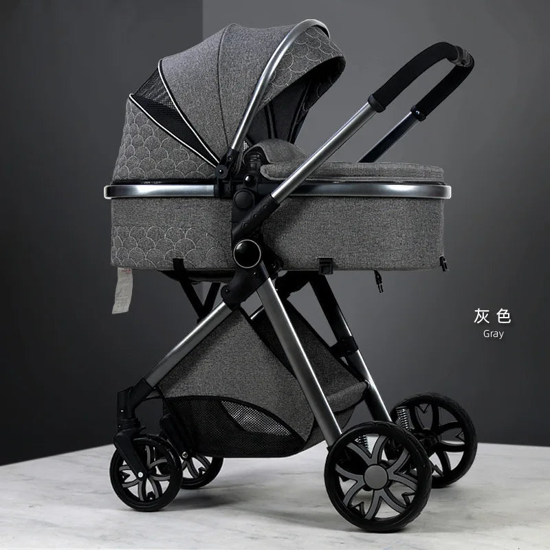 Convenient Foldable Infant Stroller with Car Seat Travel Companion Baby Trolley for Kids' Outings
