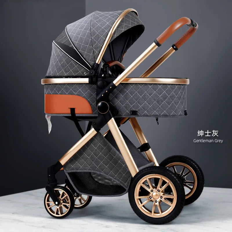 Convenient Foldable Infant Stroller with Car Seat Travel Companion Baby Trolley for Kids' Outings