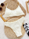Designer Hot Sexy Extreme Micro Ribbed Bikini Brazil Girl Thong 2 Piece Luxury Swimsuit (Copia)