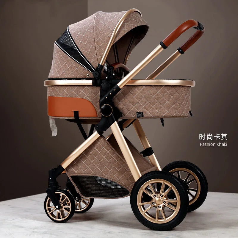 Convenient Foldable Infant Stroller with Car Seat Travel Companion Baby Trolley for Kids' Outings
