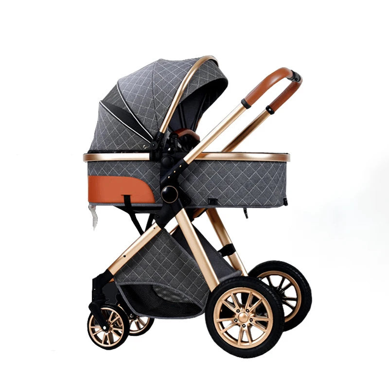 Convenient Foldable Infant Stroller with Car Seat Travel Companion Baby Trolley for Kids' Outings