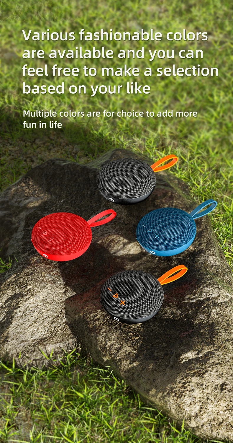 Rockmia EBS-313 Mini Portable Speaker BT5.3 Outdoor Waterproof IPX6 Fabric Mesh Handle Super Magnet Function