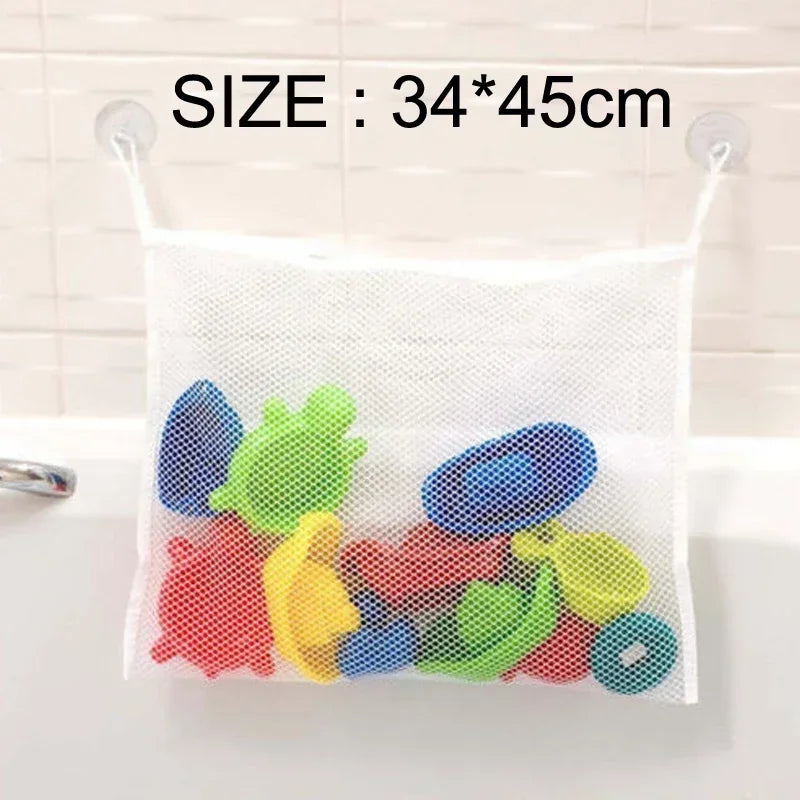 New Baby Bathroom Mesh Bag Sucker Design For Bath Toys Kids Basket Cartoon Animal Shapes Cloth Sand Toys Storage Net Bag