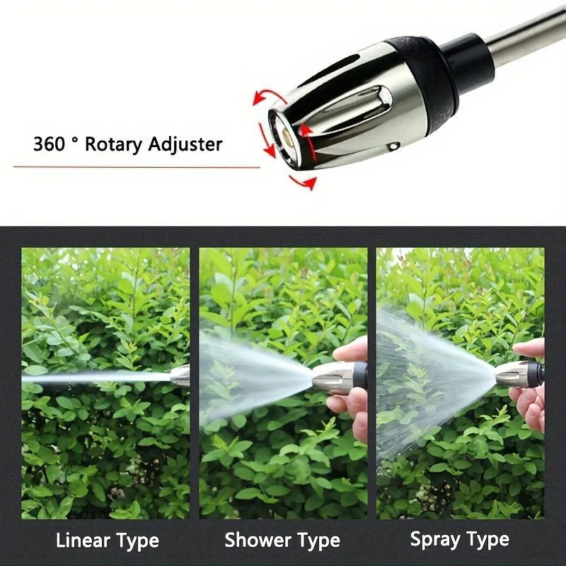 Portable High-Pressure Water Gun Adjustable Metal Cleaning Car Wash Machine Garden Watering Hose Nozzle Sprinkler Foam Water Gun