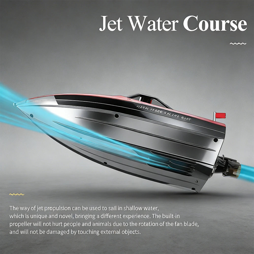 WLtoys WL917 Red RC Speedboat 2.4G High Speed Electric Racing Boat with LED Light Outdoor Water Toy for Kids Adults Gift 2026