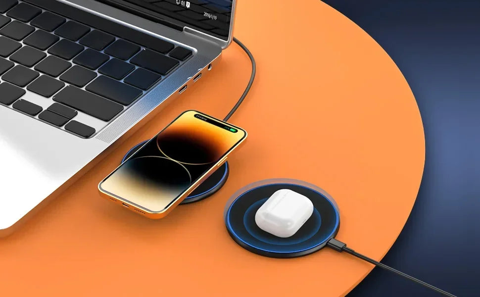 LED Fast Wireless Charging Stand Universal Charger Dock Pad for iPhone 17 16 15-8 Series Samsung S24/S23/S22/S21 Xiaomi Huawei