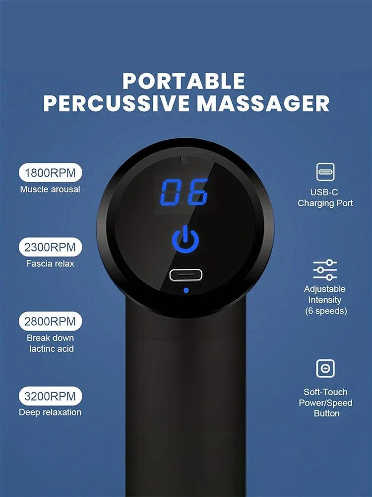 Clearance_Multifunctional fascia gun massager instrument portable muscle massage relaxation electric vibrating fascia gun_Contin