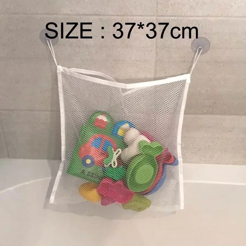 New Baby Bathroom Mesh Bag Sucker Design For Bath Toys Kids Basket Cartoon Animal Shapes Cloth Sand Toys Storage Net Bag