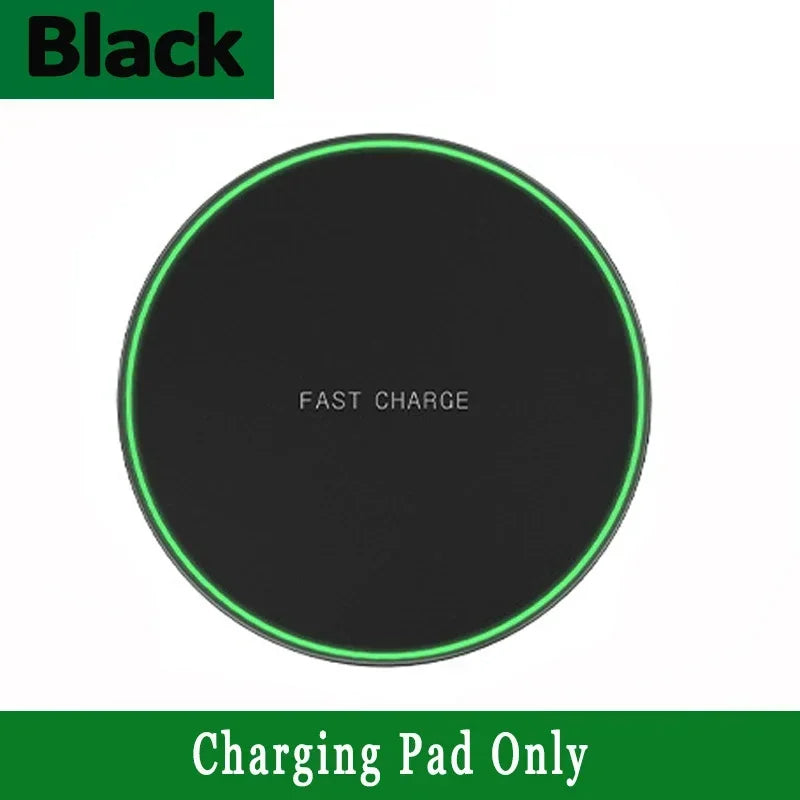 LED Fast Wireless Charging Stand Universal Charger Dock Pad for iPhone 17 16 15-8 Series Samsung S24/S23/S22/S21 Xiaomi Huawei