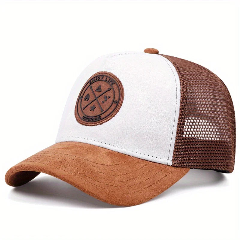 Summer Mesh Baseball Cap Women Men ENJOY LIFE Letter Patch Snapback Hat Casual Breathable Unisex Street Hip Hop Trucker Caps