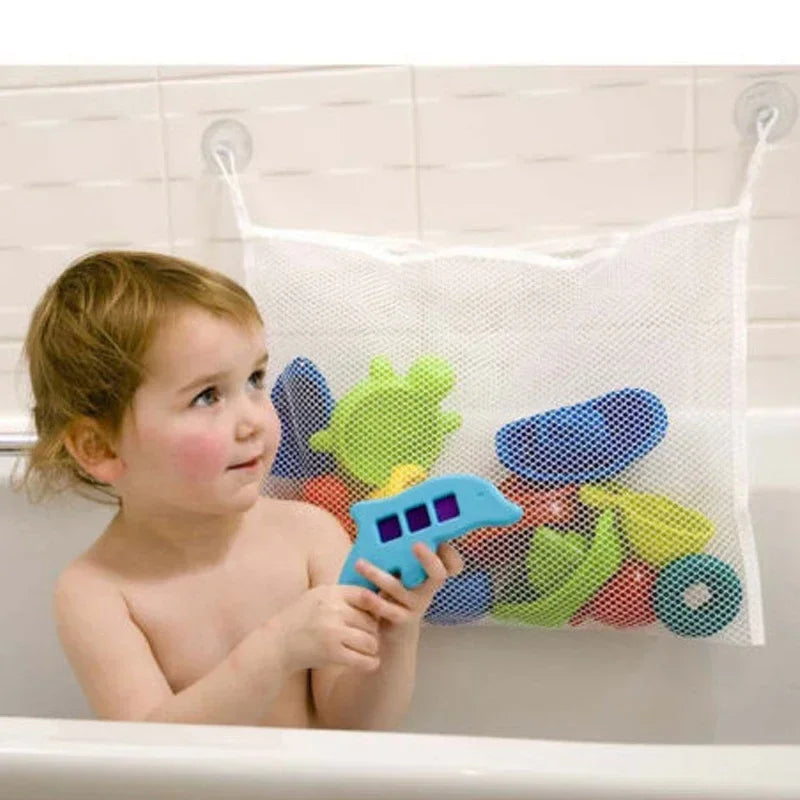 New Baby Bathroom Mesh Bag Sucker Design For Bath Toys Kids Basket Cartoon Animal Shapes Cloth Sand Toys Storage Net Bag