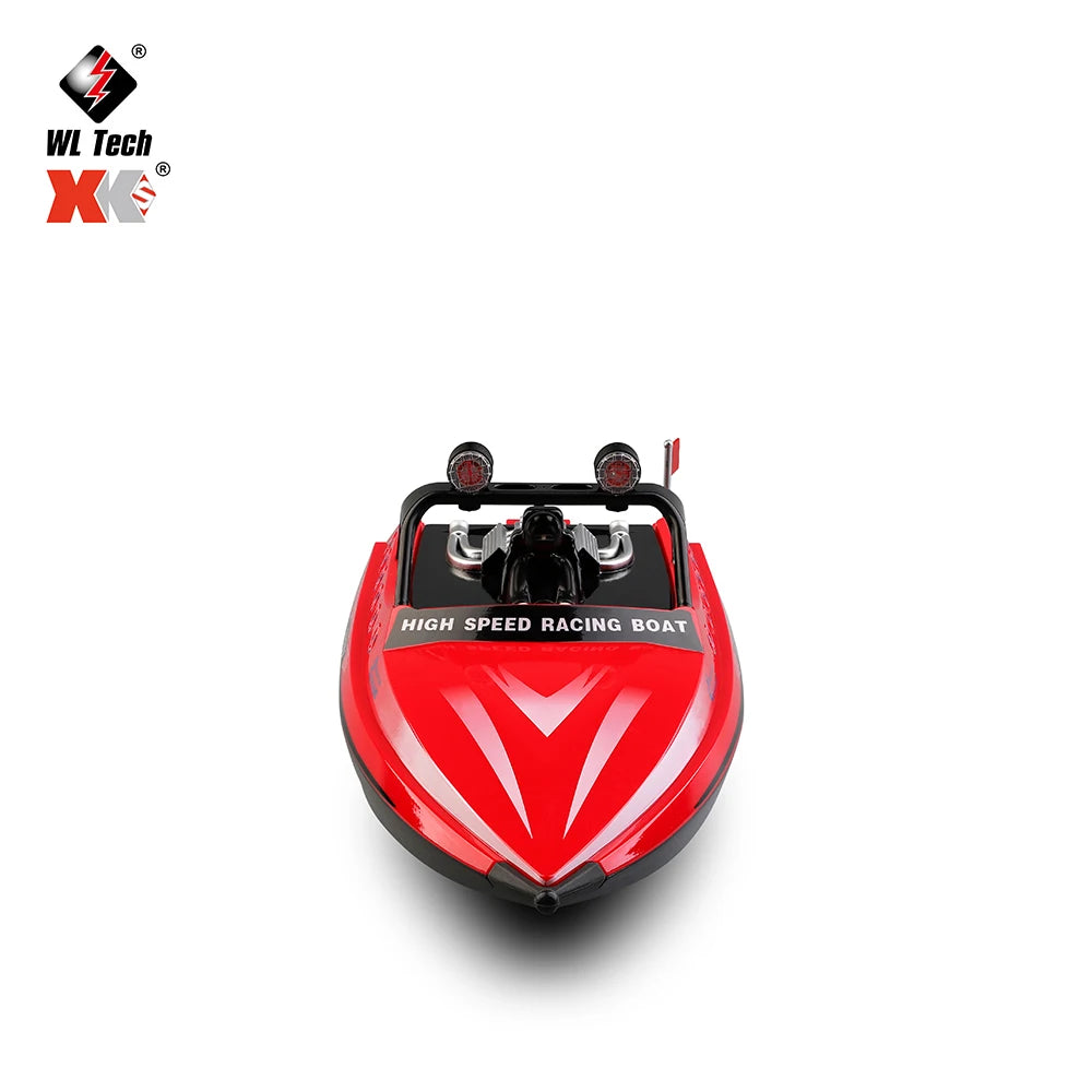 WLtoys WL917 Red RC Speedboat 2.4G High Speed Electric Racing Boat with LED Light Outdoor Water Toy for Kids Adults Gift 2026