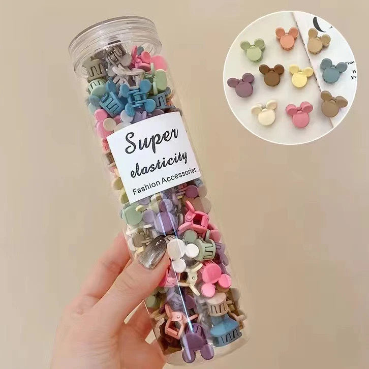 10/50Pcs Small Cute Hair Claws Clips For Girls Baby Colorful Hairpin Cartoon Rabbit Flower Crown Star Hair Clips Accessories