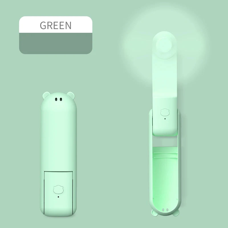 Portable mini fan, USB charging, 3-speed adjustable, foldable handheld eyelash fan, suitable for office, travel, and outdoor use