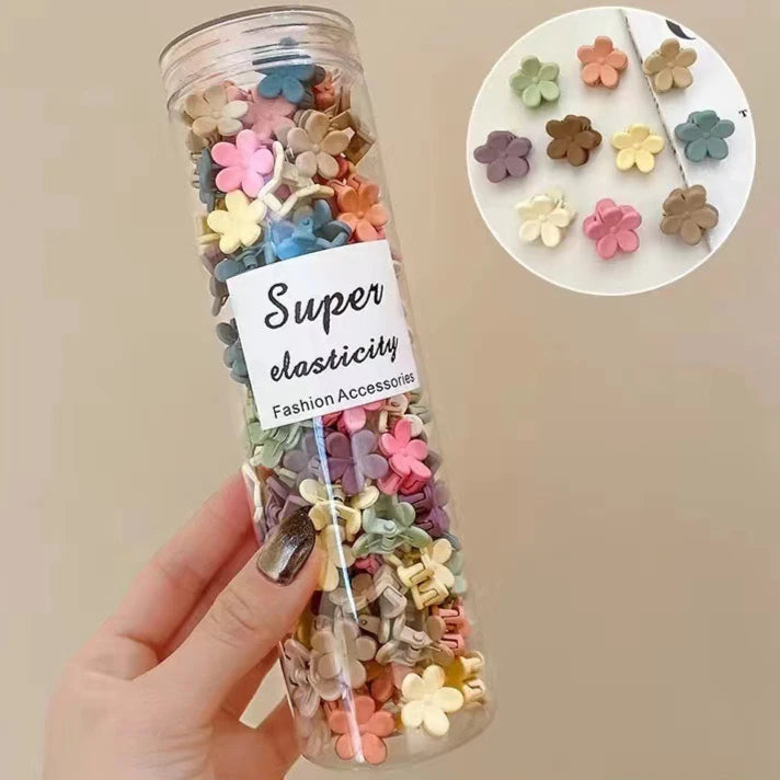 10/50Pcs Small Cute Hair Claws Clips For Girls Baby Colorful Hairpin Cartoon Rabbit Flower Crown Star Hair Clips Accessories