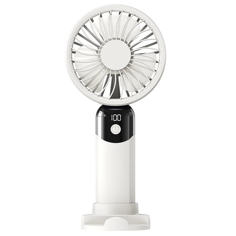 Handheld small fan, portable portable small mini fan, high wind power charging model, silent office desk hanging neck stand fan