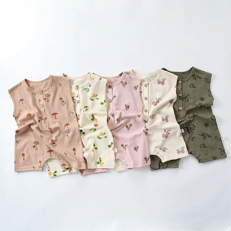 0-3T 100% Cotton Newborn Kid Baby Girl 2pcs Clothes Set Summer Print Top and Shorts Set Casual Cotton Two Piece Set Cute Outfit