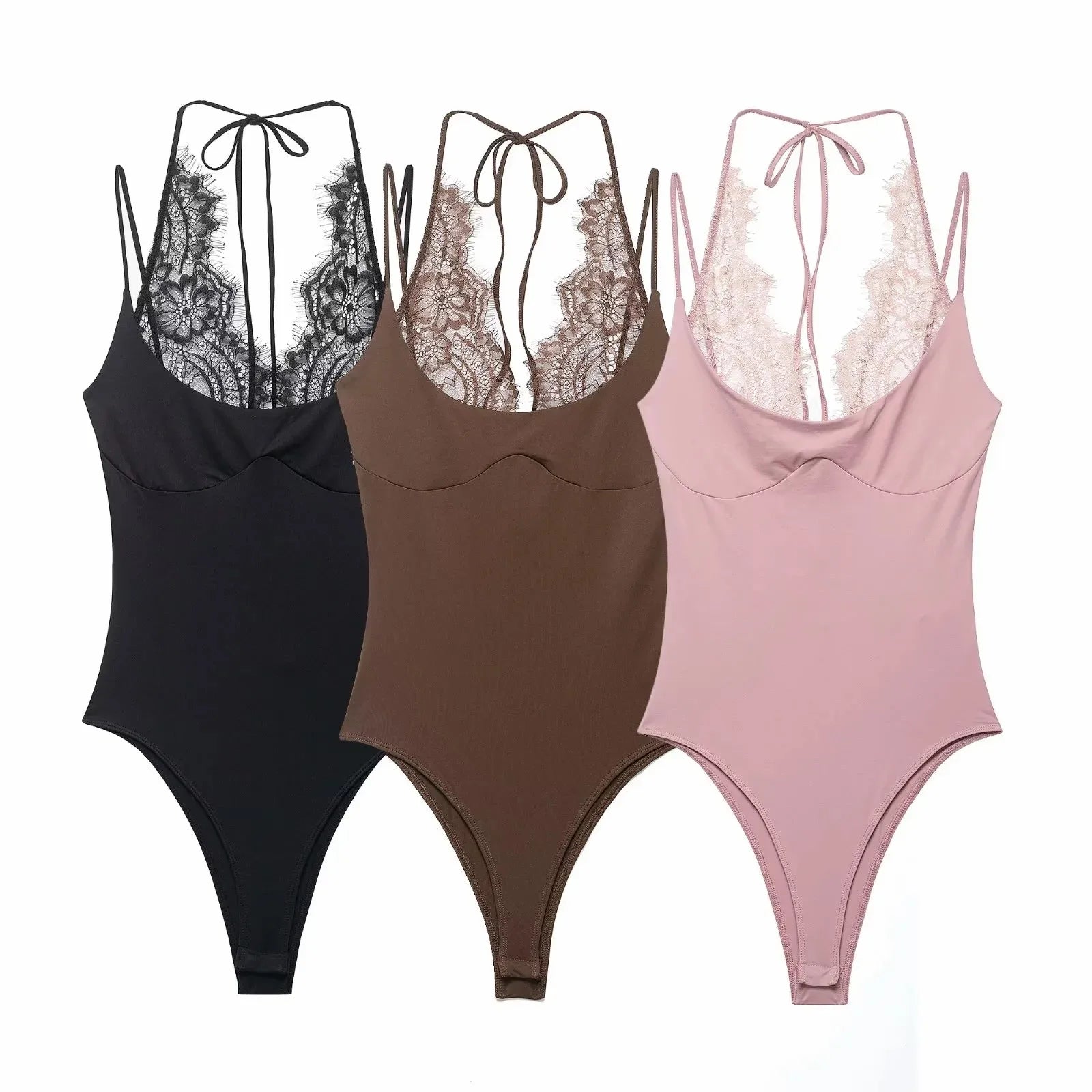Women Pure Color Lace Jumpsuit Women's One-Piece Suit ort Pants Mid Waist Female Jumpsuit