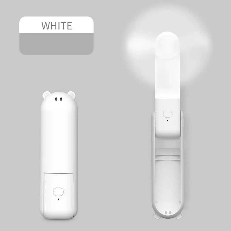 Portable mini fan, USB charging, 3-speed adjustable, foldable handheld eyelash fan, suitable for office, travel, and outdoor use