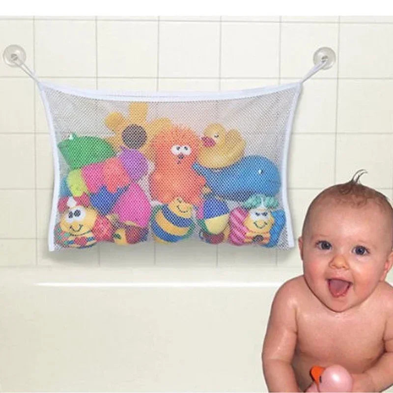 New Baby Bathroom Mesh Bag Sucker Design For Bath Toys Kids Basket Cartoon Animal Shapes Cloth Sand Toys Storage Net Bag