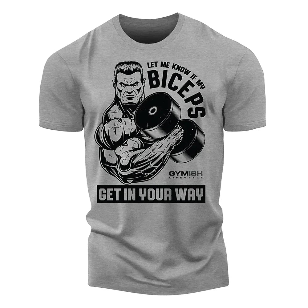3D men's printed training T-shirt,fun gym short sleeved T-shirt,elastic breathable top