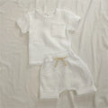 2 Pieces Babies Outfit Set Cotton Newborn Baby Girl Clothes Boys Toddler Romper T-shirts and Shorts Infant Design Soft Clothes