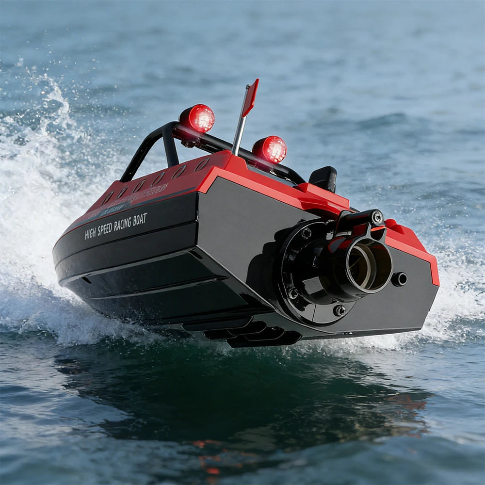 WLtoys WL917 Red RC Speedboat 2.4G High Speed Electric Racing Boat with LED Light Outdoor Water Toy for Kids Adults Gift 2026