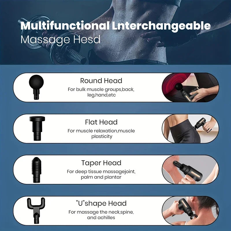 Clearance_Multifunctional fascia gun massager instrument portable muscle massage relaxation electric vibrating fascia gun_Contin