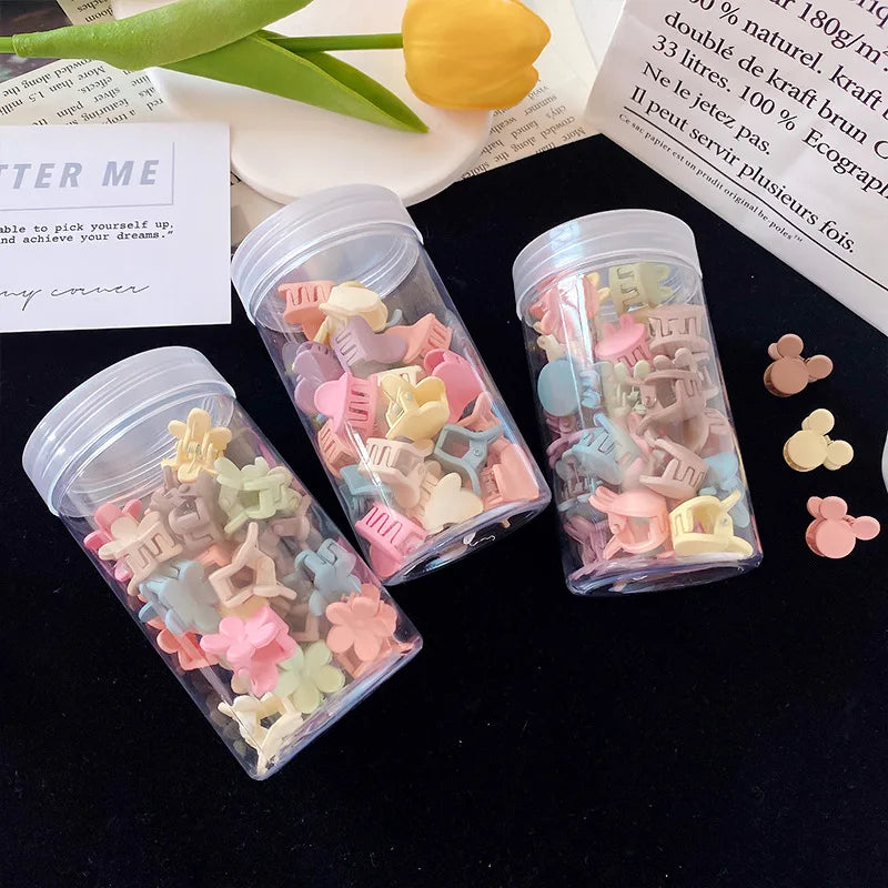 10/50Pcs Small Cute Hair Claws Clips For Girls Baby Colorful Hairpin Cartoon Rabbit Flower Crown Star Hair Clips Accessories