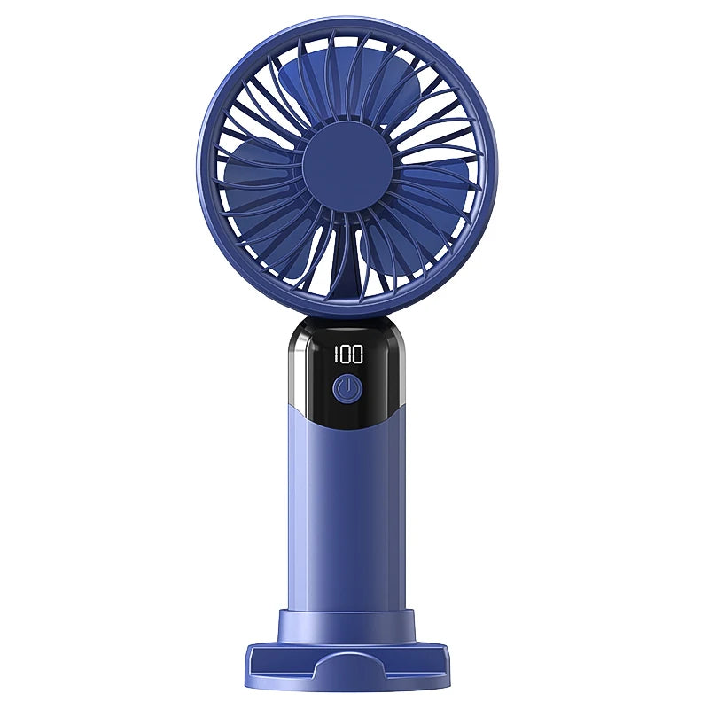 Handheld small fan, portable portable small mini fan, high wind power charging model, silent office desk hanging neck stand fan