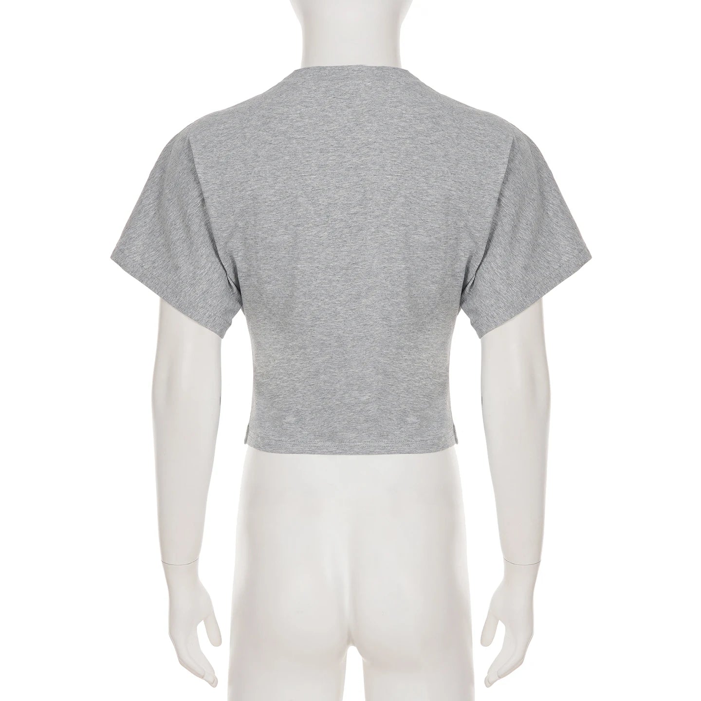 SUCHCUTE Solid Cotton O-Neck Pullover Waist Short Top Women Short-Sleeved Loose T-shirt Causal All-Match Shirts Summer Basic New